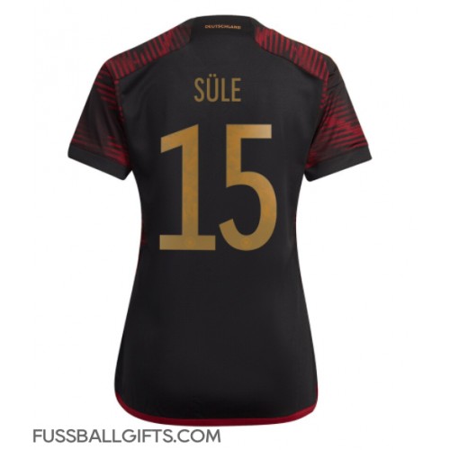 Deutschland Niklas Sule #15 Fußballbekleidung Auswärtstrikot Damen WM 2022 Kurzarm
